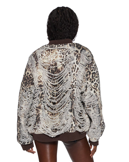 MOWALOLA BOMBER CHEETAH TRASHED