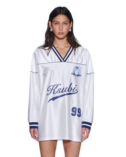 TEAMSTER LS DRESS VINTAGE WHITE