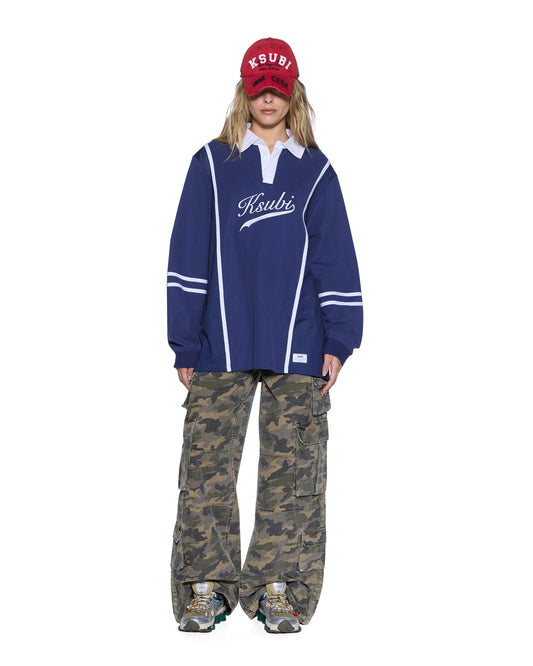 PLAYOFF LS POLO JERSEY NAVY