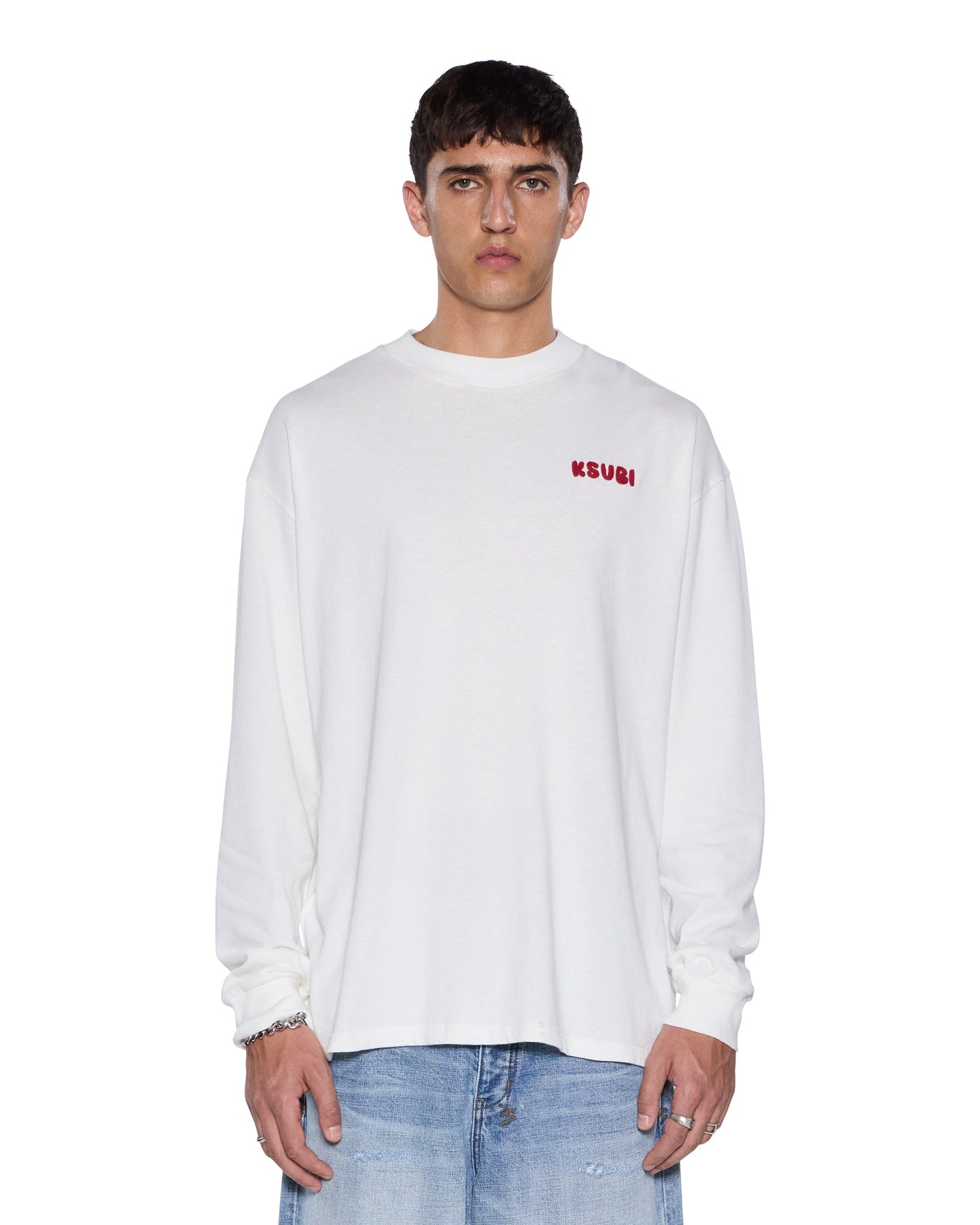 MEKANIK EKCESS LS TEE WHITE/RED