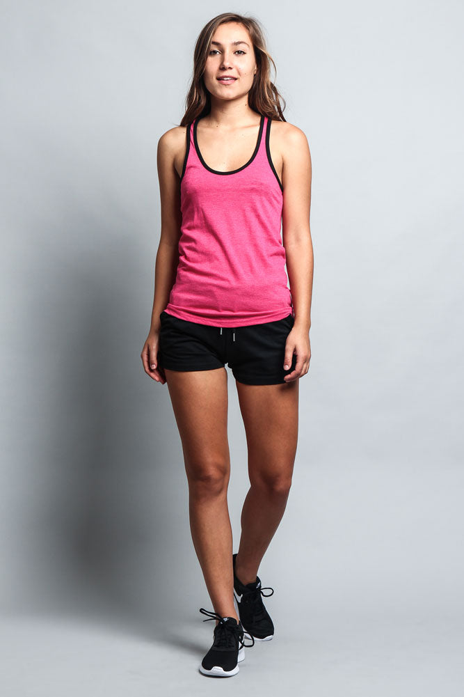 Women's Basic Contrast Piping Light Weight Tank Top (2-Pack)