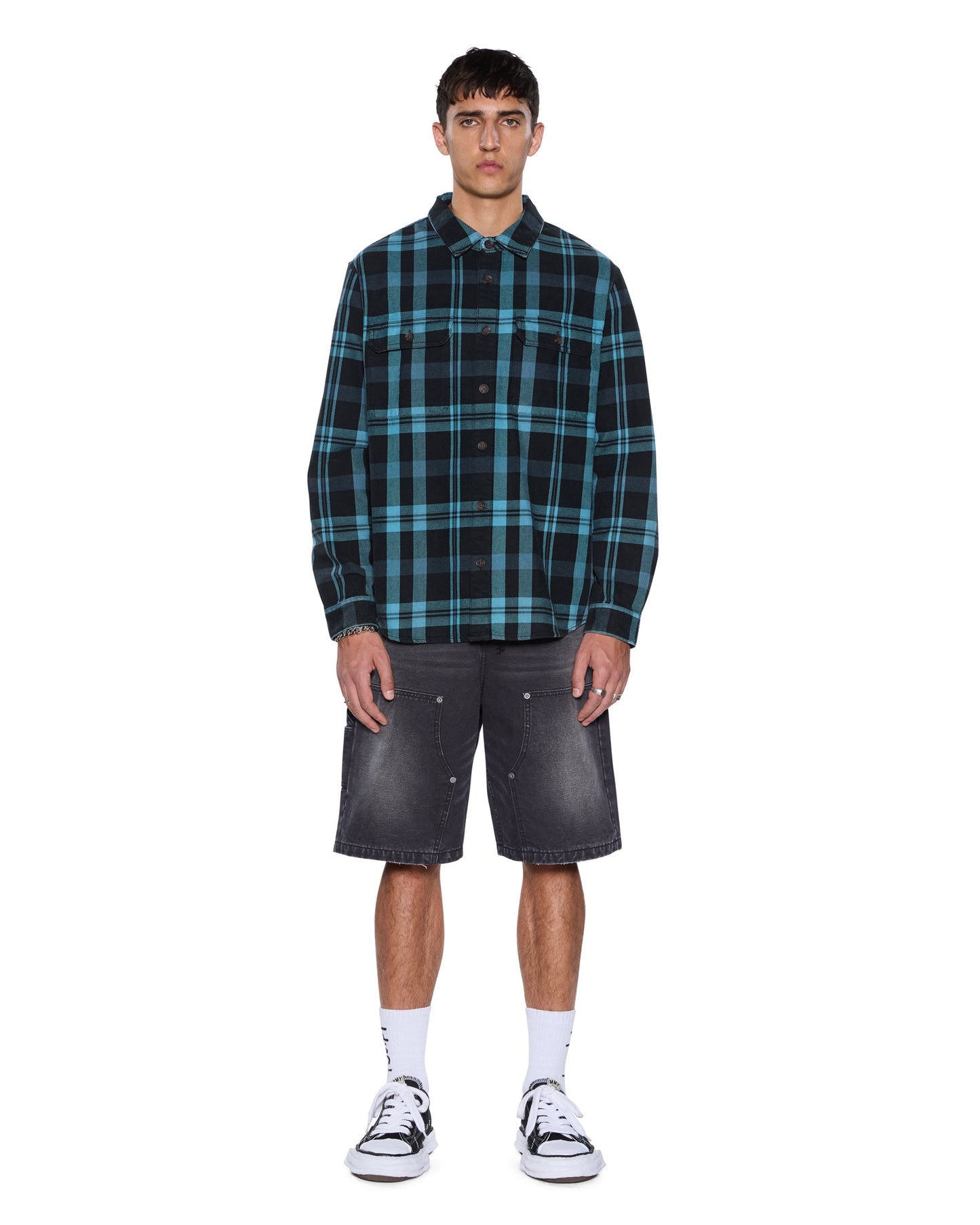 ROSEBOWL LS SHIRT 1999 BLUE CHECK