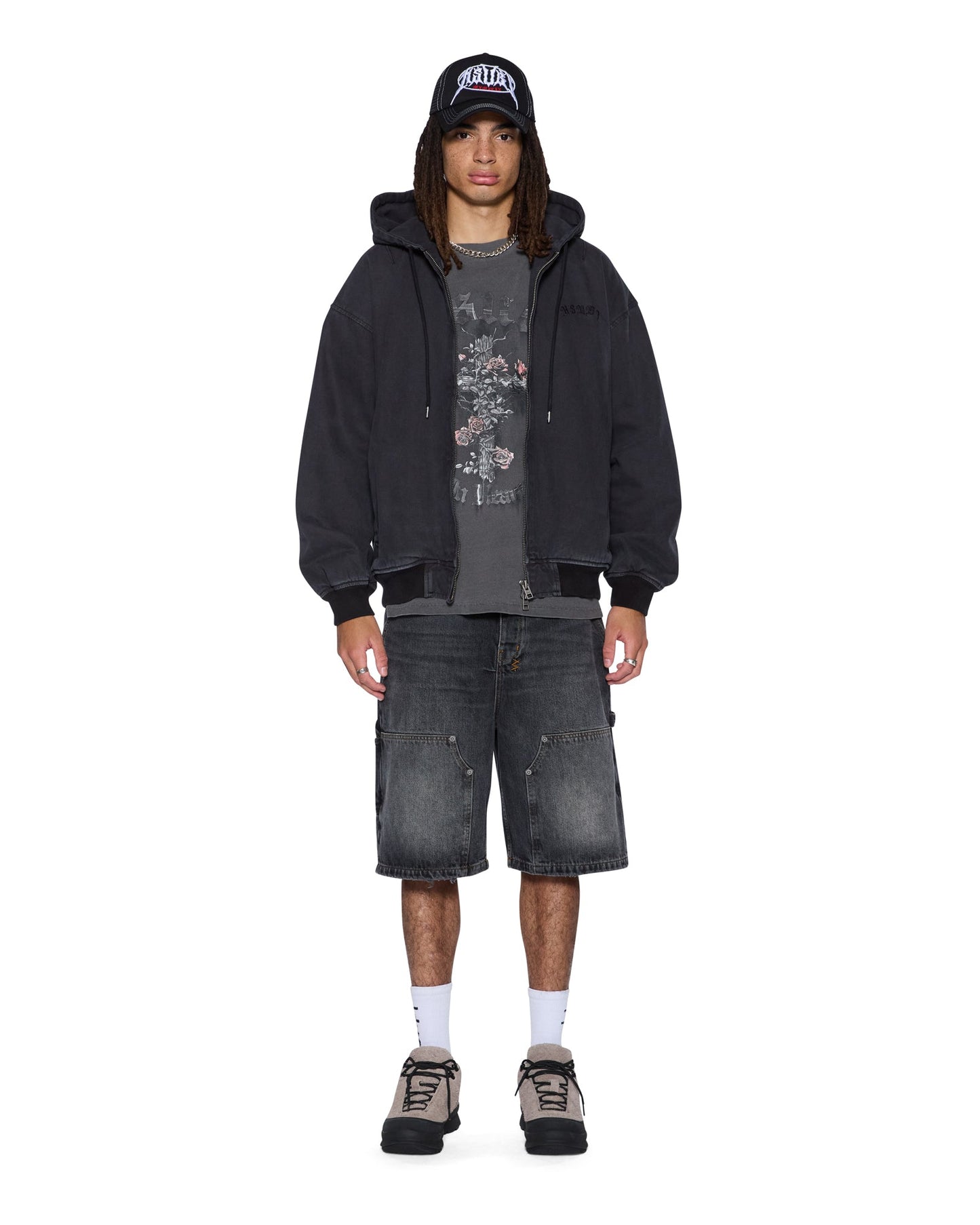 THORNED EKCESS SS TEE CHARCOAL