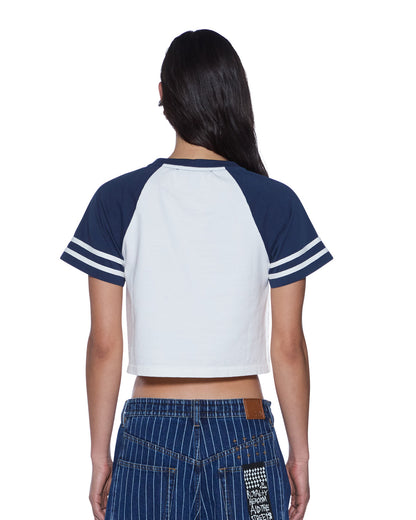 RAGLAN BOXY SS TEE VINTAGE WHITE/NAVY