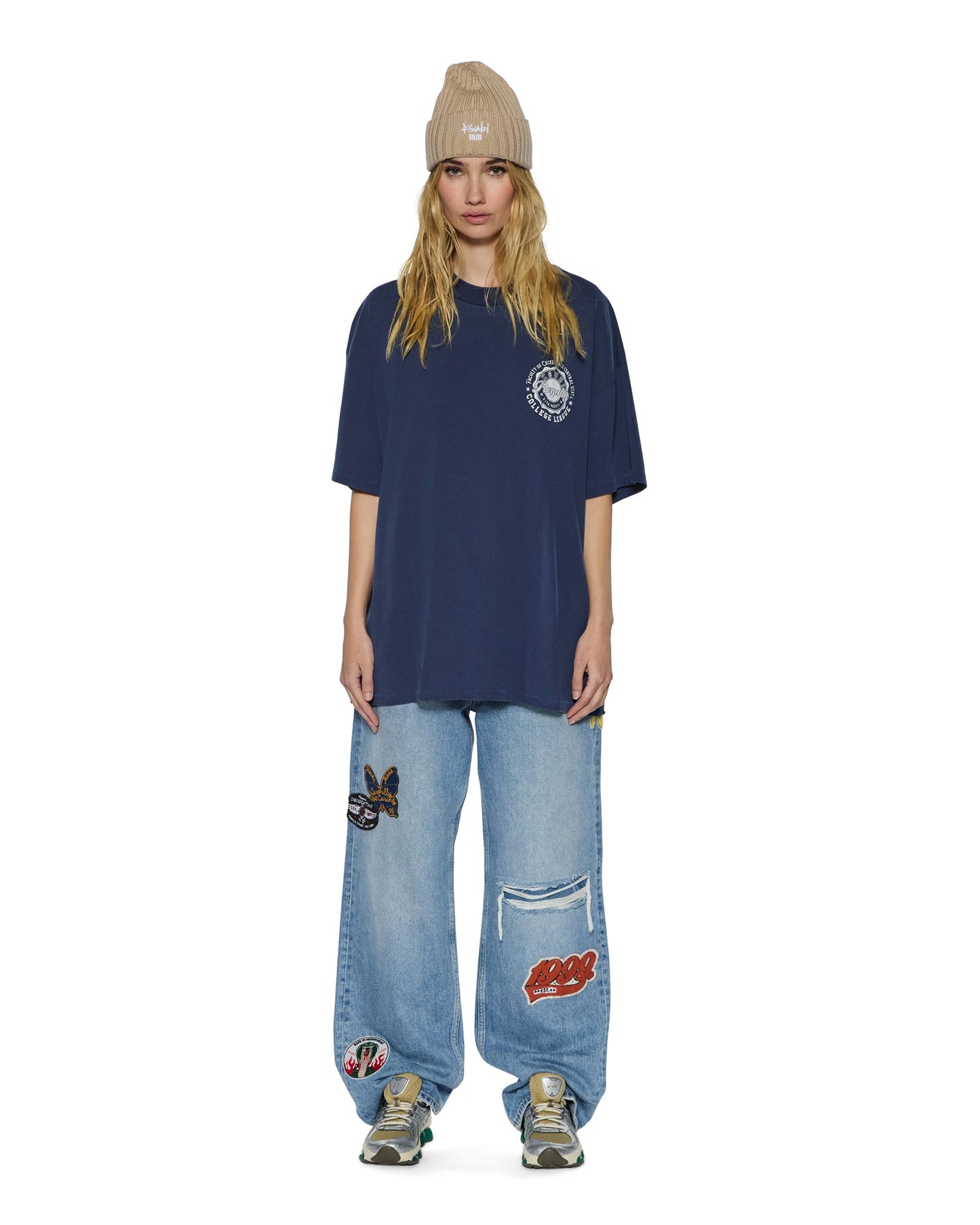 STACKS BOYFRIEND SS TEE INK BLUE