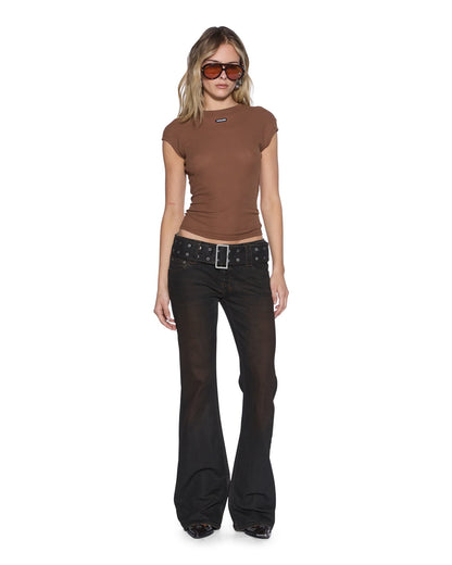STAPLE SS TEE CHOCOLATE SHEER