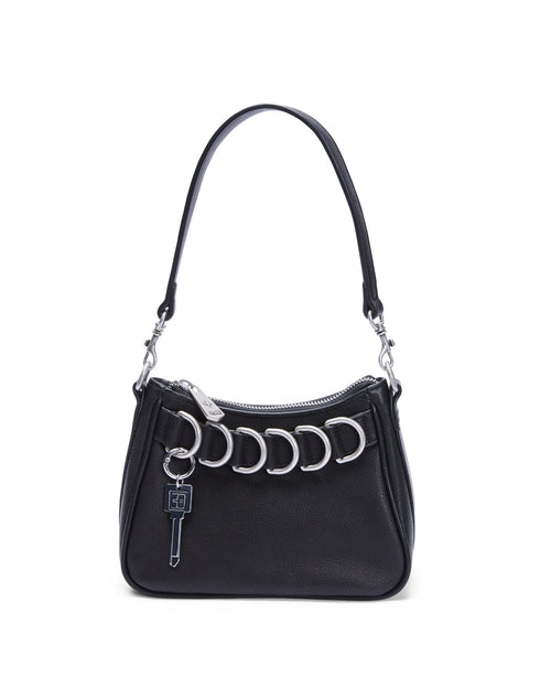 TRASH BAG MINI BLACK LEATHER