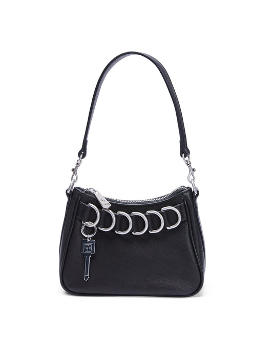 TRASH BAG MINI BLACK LEATHER