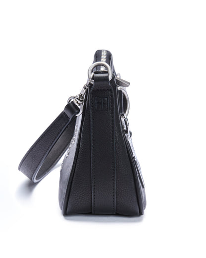 TRASH BAG MINI BLACK LEATHER